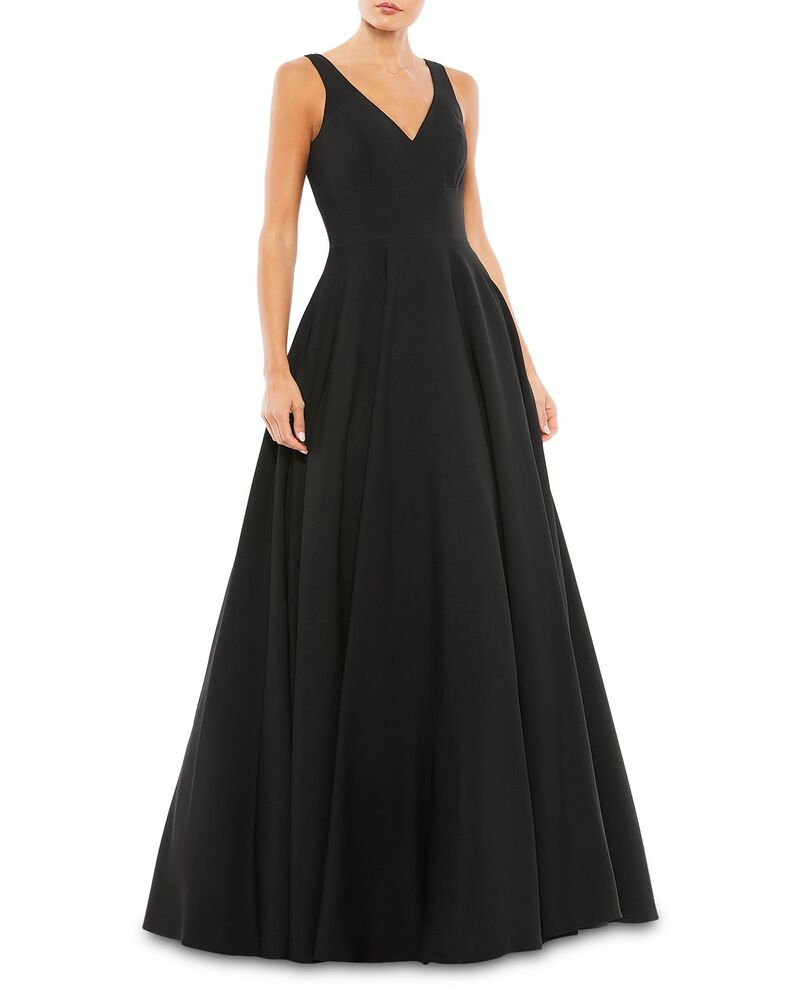 マックダガル レディース アンダー御召しもの ナイト爵御召しもの A 伝達ルート ノースリーブ Mac Duggal Classic Sleeveless A-Line Ballgown Black 黒いこと