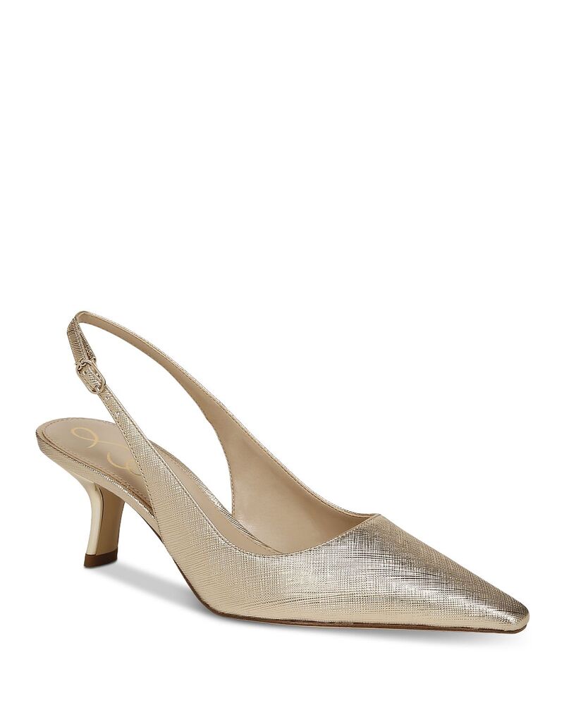 サムエデルマン レディース シューズ ヒール Sam Edelman Women's Bianka Slingbackitten Heels Gold Leaf ゴールド