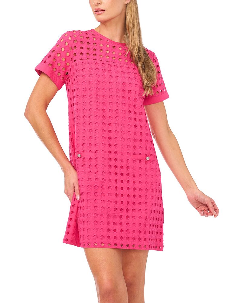 セセ レディース トップス 衣装 CeCe Circleyelet Shift Dress Pink Taffy サクラ色