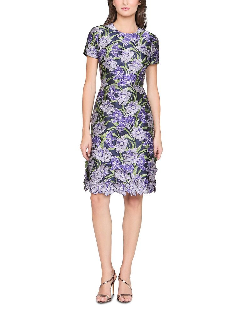 セイア レディース トップス ワンピース Theia Serenza Jacquardress Iris Bloom