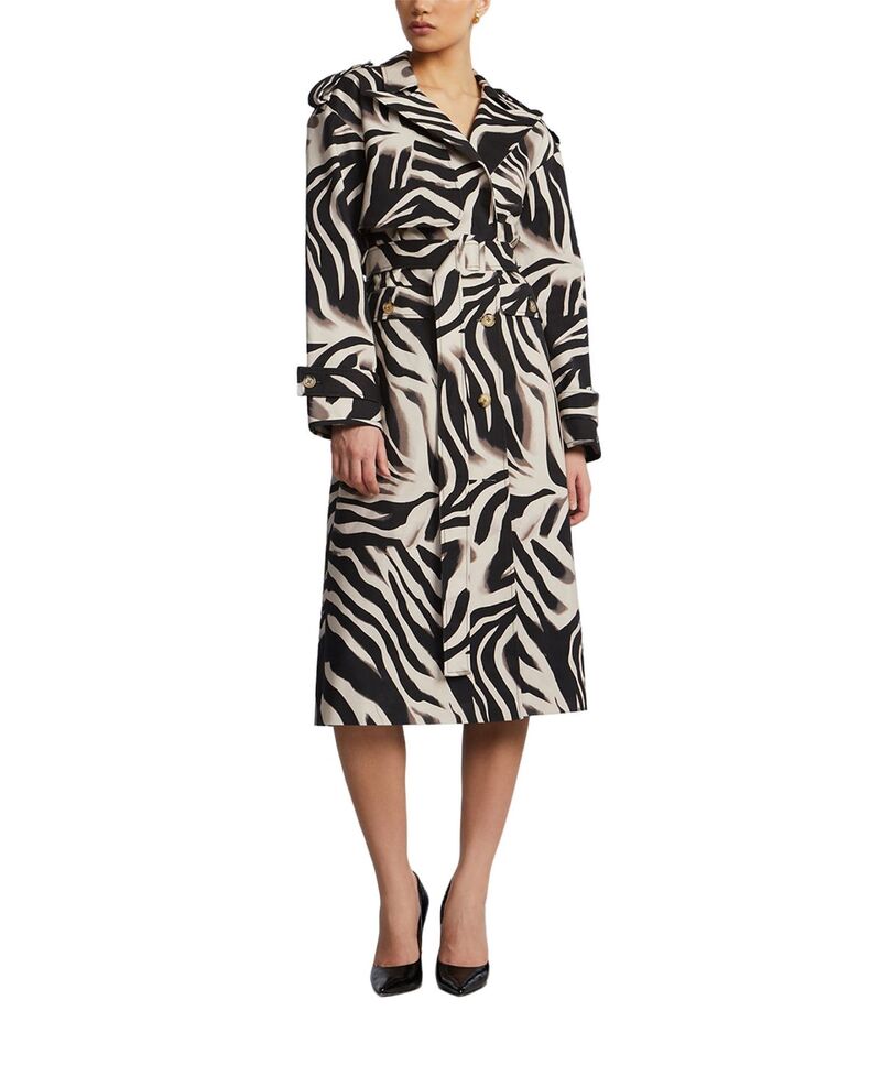 ビーシービージーマックスアズリア レディース アウター ジャケット・ブルゾン BCBGMAXAZRIA Trench Jacket Dress Zebra Print アニマル