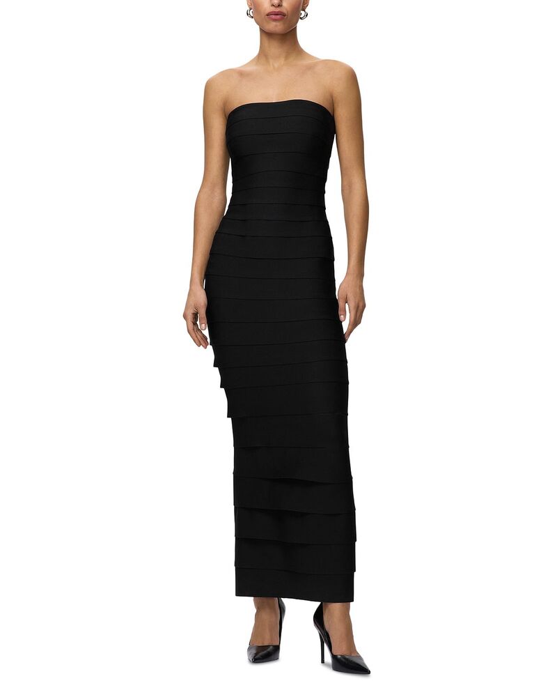 エルベレジェ レディース トップス ワンピース Herv? L?ger Elaina Bandage Gown Black ブラック