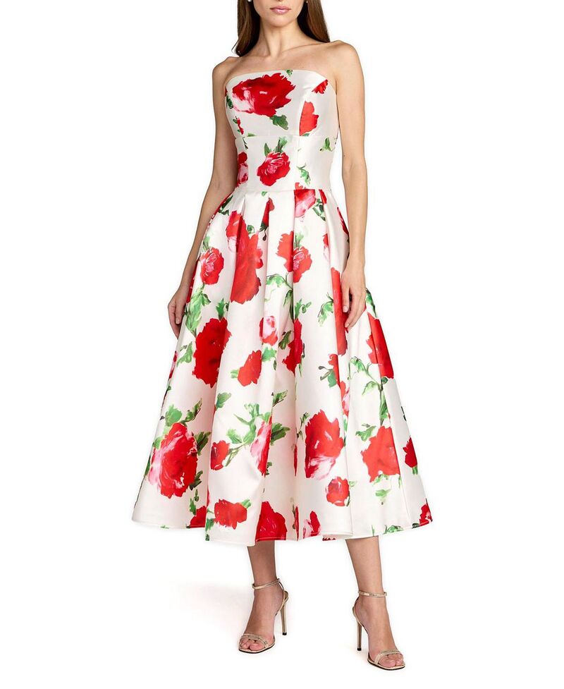 マックダガル レディース トップス ワンピース A ライン フラワー柄 プリント ミディ ストラップレス フラワー Mac Duggal Strapless Floral Printed A Line Midi Dress Rose Multi マルチカラー 75,790円