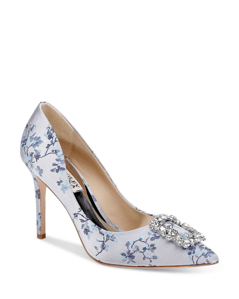バッジェリーミシュカ レディース シューズ パンプス Badgley Mischka Women's Cher Crystal Buckle Pumps Light Blue ブルー