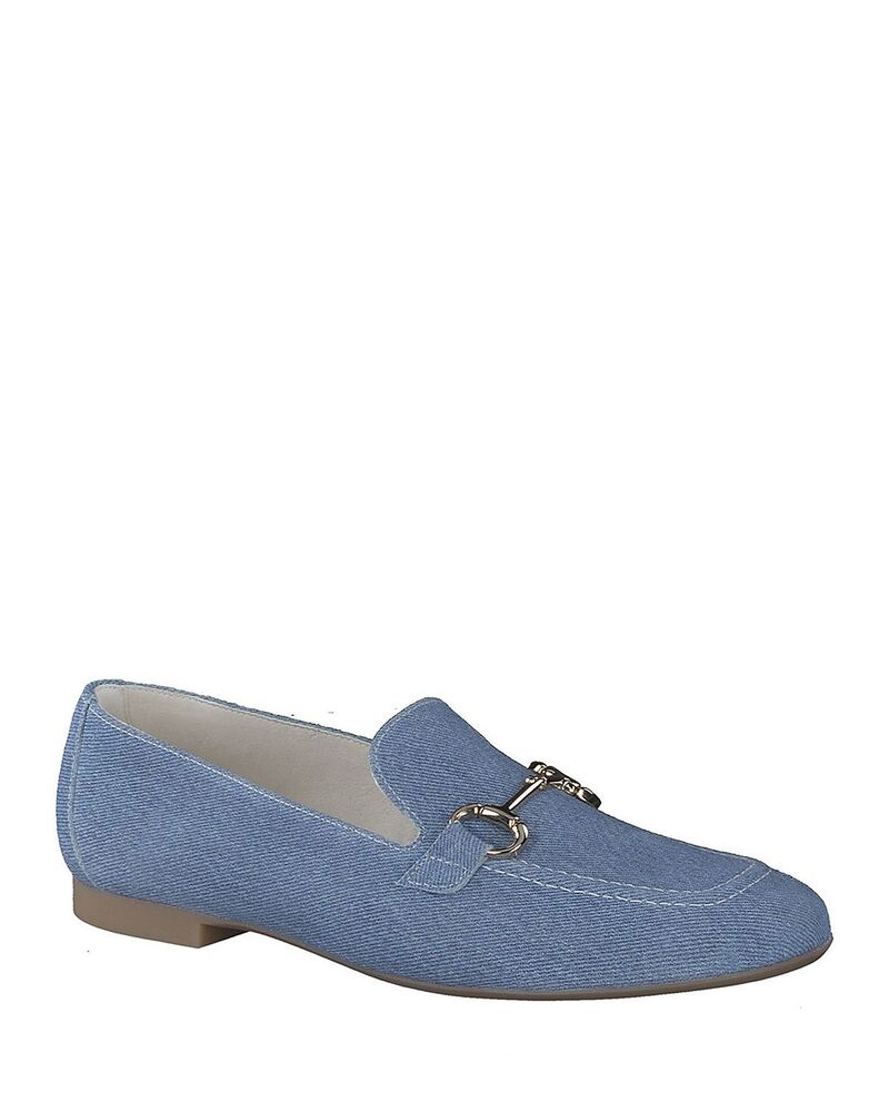 極点・緑であること レディース シューズ スリッポン・ローファー Paul Green Women\u0027s Daphne Apron Toe Loafers Jean Denim ジーンズ