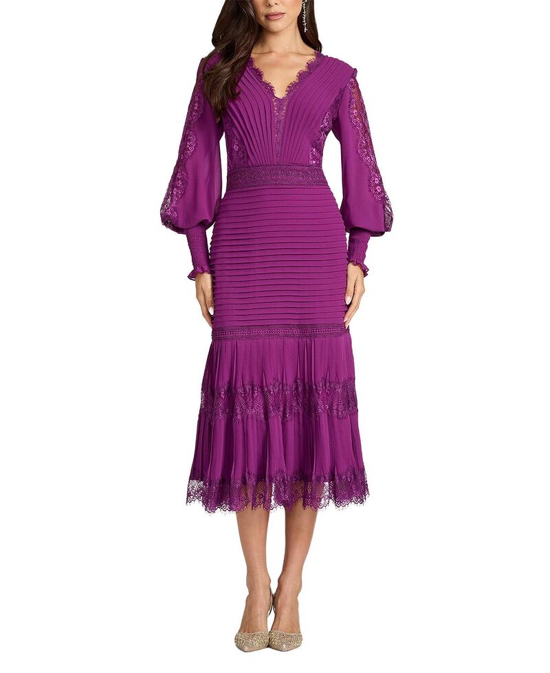 タダシショージ レディース トップス ワンピース Tadashi Shoji Nyssa Bishop Sleeve Dress Begonia