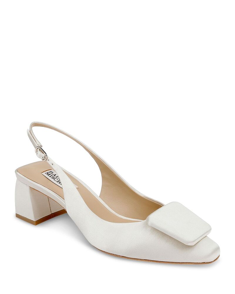 バッジェリーミシュカ レディース シューズ パンプス Badgley Mischka Women's Gracen Pumps Ivory Satin アイボリー｜ReVida 店