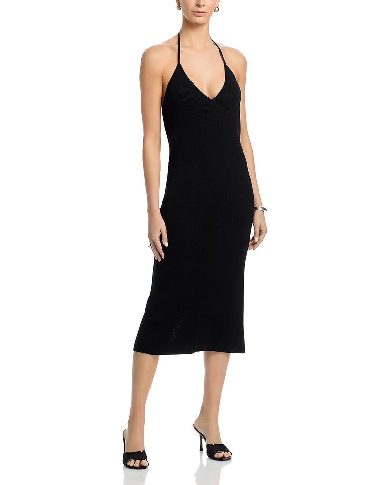 ジル・サンダー レディース トップス ワンピース ミディ ウール ホルター Jil Sander Wool Halter Midi Dress Black ブラック