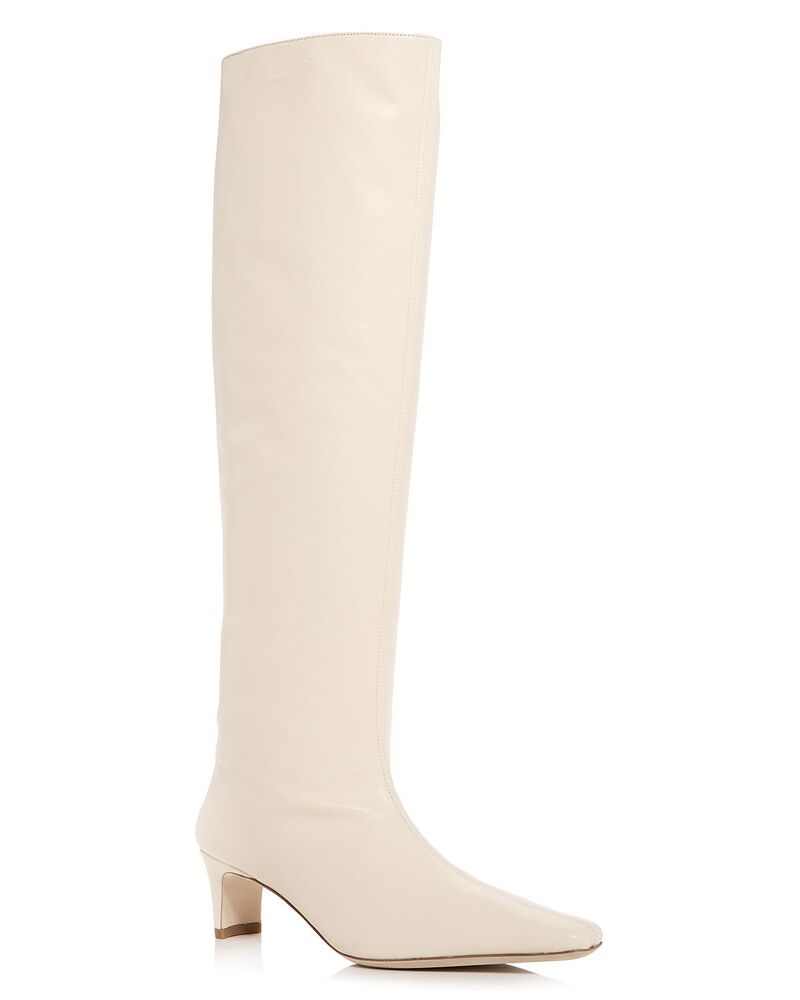 スタウド レディース シューズ ブーツ・レインブーツ トール STAUD Women's Wally Tall Boots Cream Leather クリーム