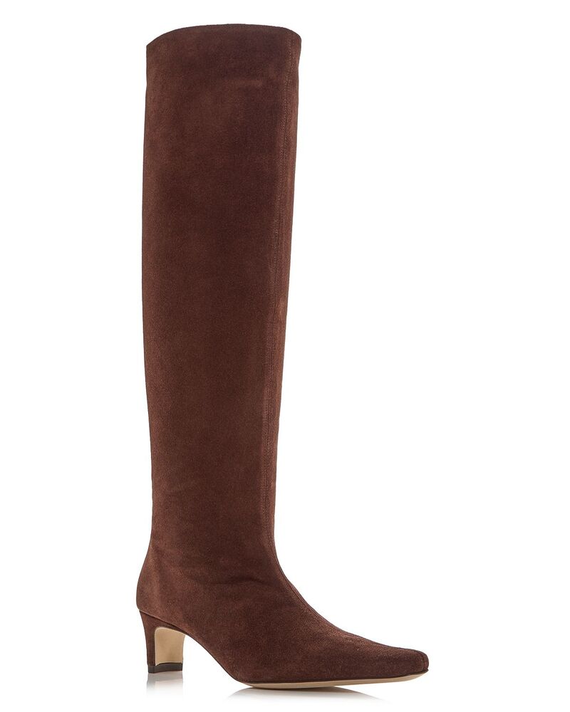 スタウド レディース シューズ ブーツ・レインブーツ トール STAUD Women's Wally Tall Boots Mahogany Suede｜ReVida 店