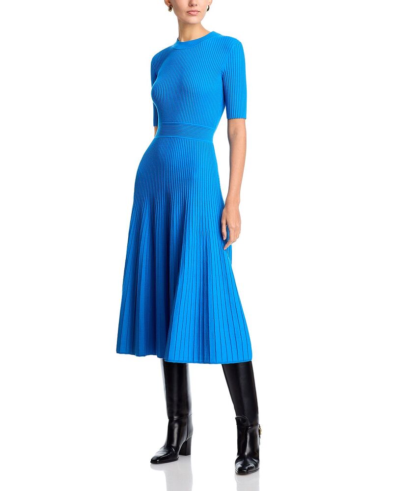 エリータハリ レディース アウター ニット・セーター Elie Tahari The Kaya Sweater Dress Cosmic Blue ブルー