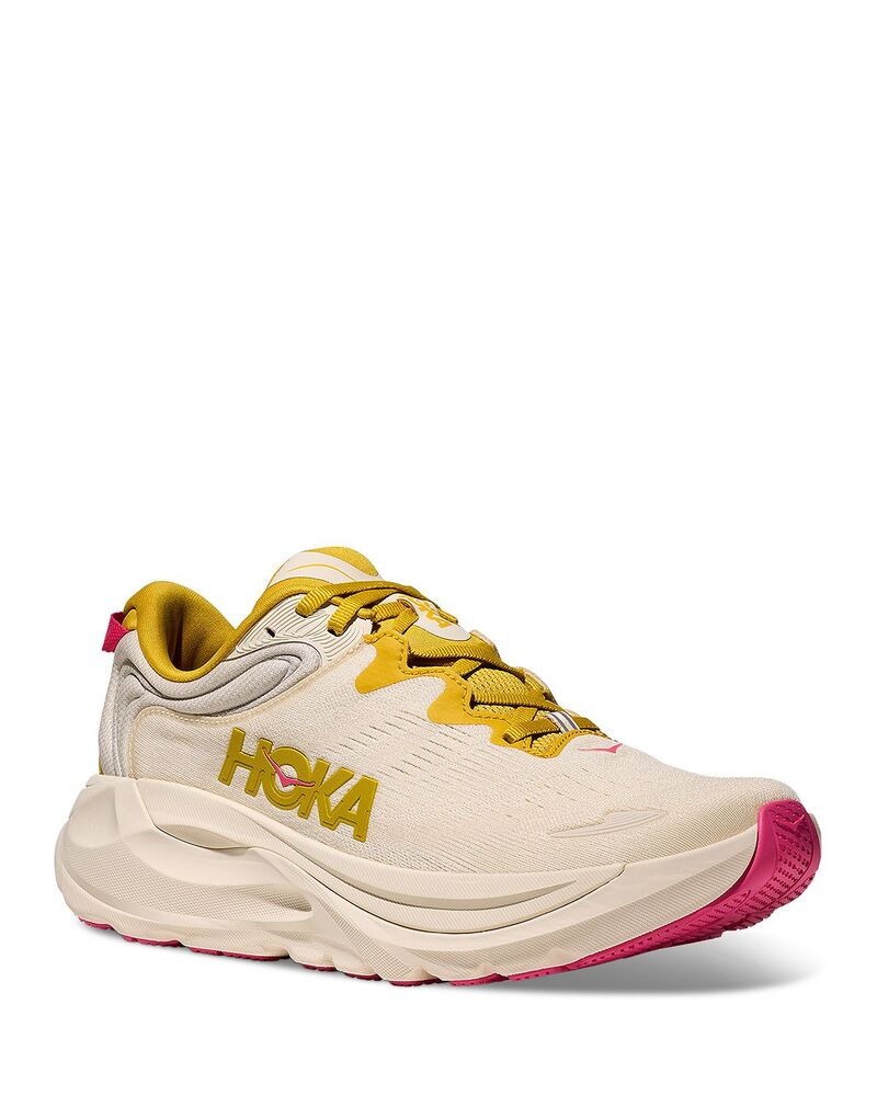 ホカオネオネ レディース シューズ スニーカー HOKA Women's Gaviota 6 Running Sneakers Birch/Yellow Gold イエロー