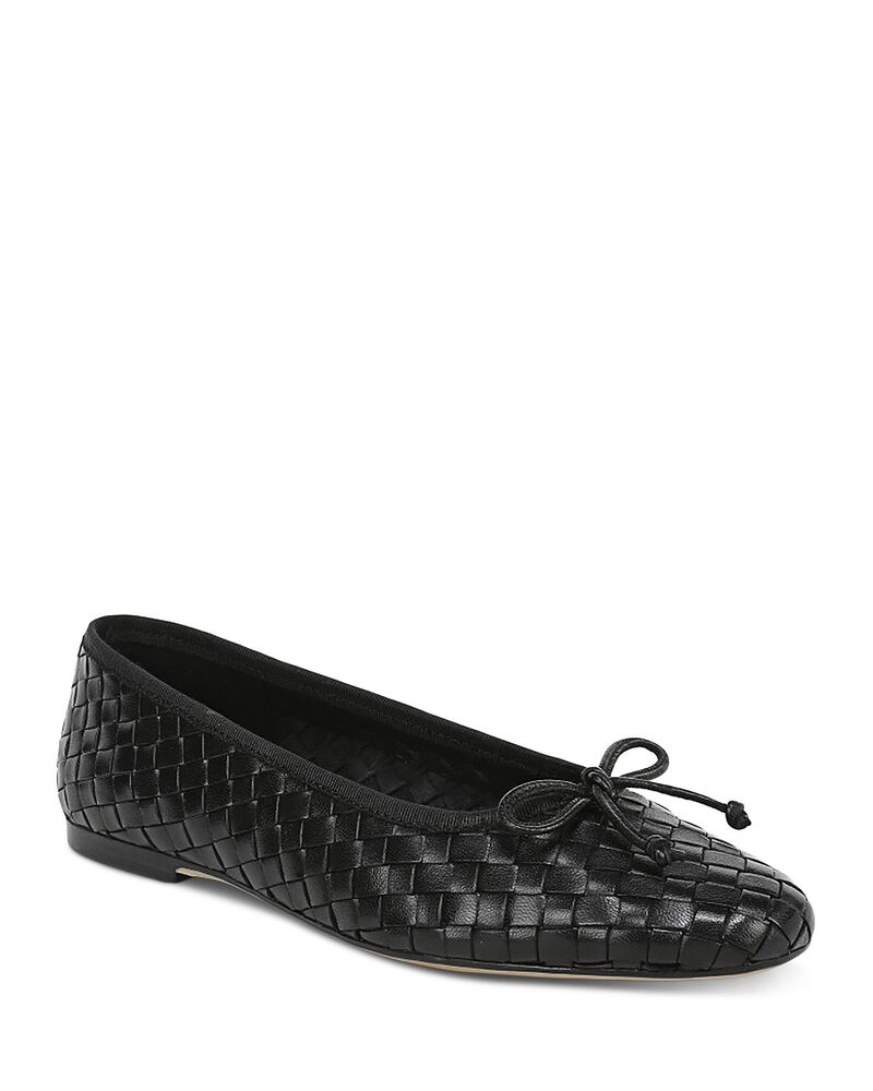 サムエデルマン レディース シューズ パンプス なめし革 Sam Edelman Women\u0027s Ruthie Leather Ballet Flats Black 黒いこと