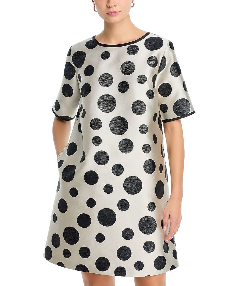 キャロライン サクラ色 レディース トップス 衣装 A 生産ライン Caroline Rose Talia Line Dress Black/Ivory 象牙色