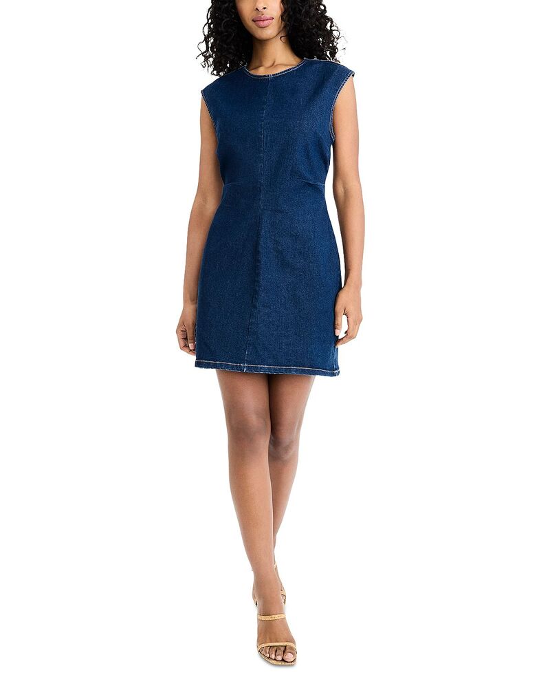 ドナモーガン レディース トップス ワンピース ミニ ノースリーブ Donna Morgan Sleeveless Mini Dress Dark Wash