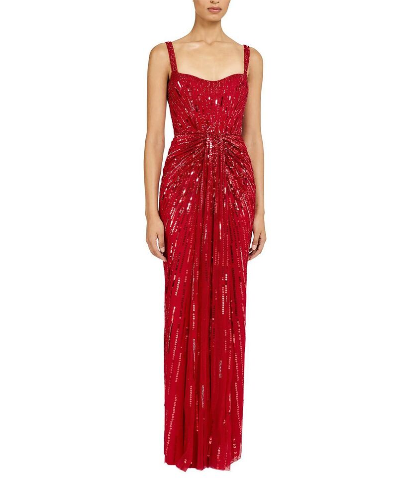 ジェニー・パッカム レディース トップス ワンピースパンコール Jenny Packham Chrissy Sequin-Embellishedress Chili Red レッド|ReVida 店