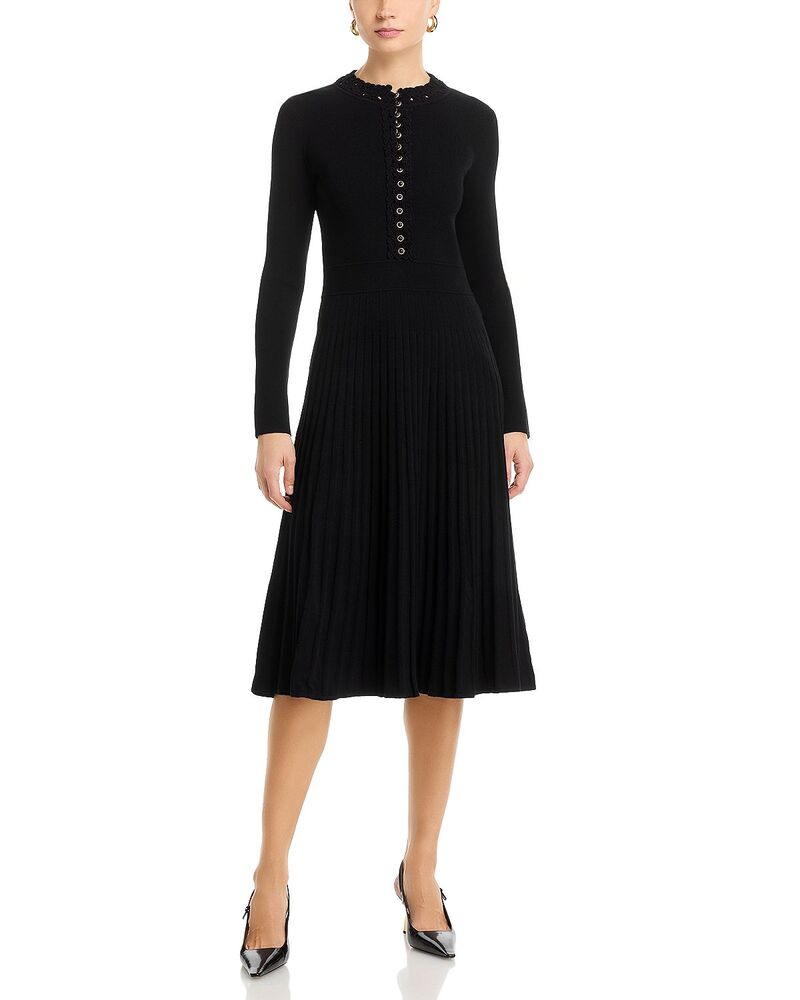 エリータハリ レディース アウター ニット・セーター Elie Tahari Therika Sweater Dress Noir