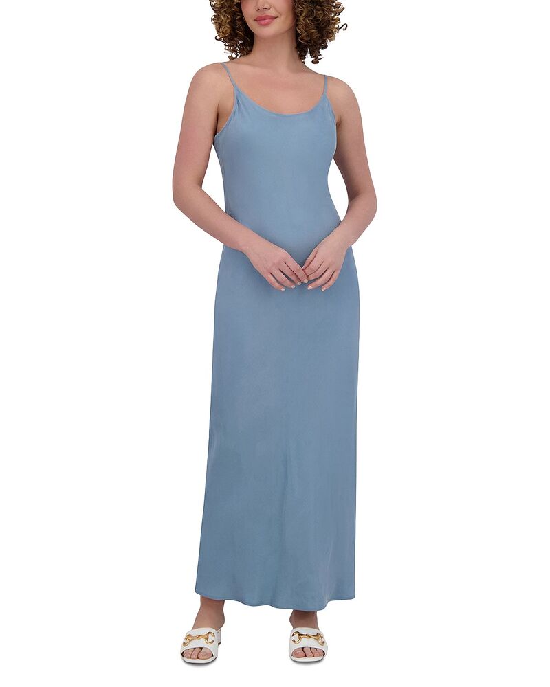 尖んがり レディース トップス 衣装 Point Brushed Straight Slip Dress Blue 青み