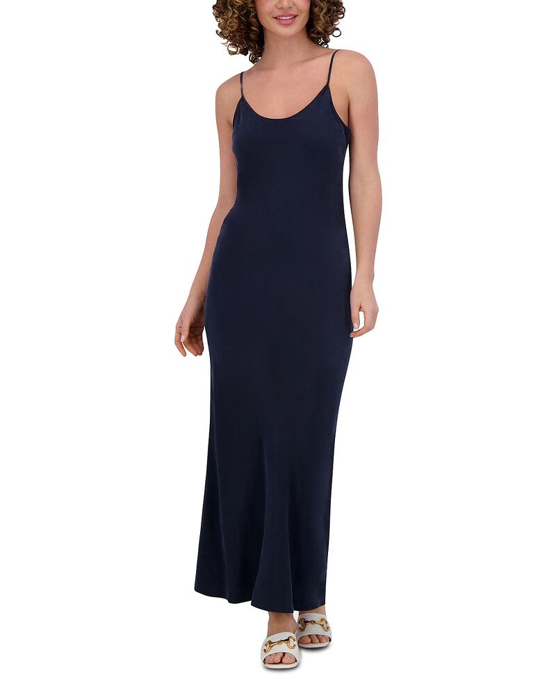 尖んがり レディース トップス 衣装 Point Brushed Straight Slip Dress Navy 米国海軍
