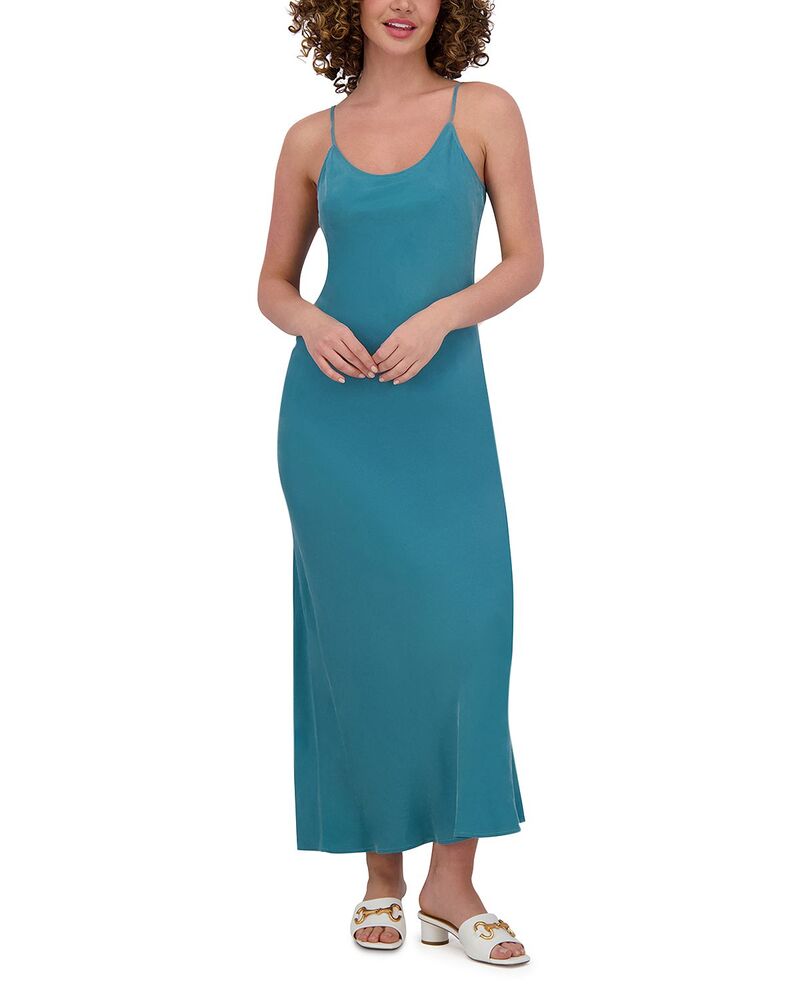 尖んがり レディース トップス 衣装 Point Brushed Straight Slip Dress Teal ティール