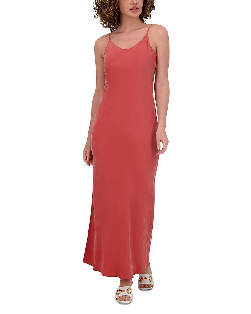 尖んがり レディース トップス 衣装 Point Brushed Straight Slip Dress Terracotta テラコッタ