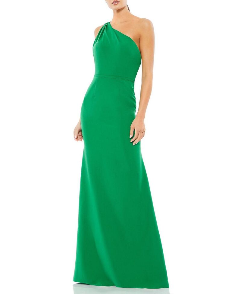 マックダガル レディース トップス ワンピース ジャージー Mac Duggal One Shoulder Jersey Mermaid Gown Emerald エメラルド