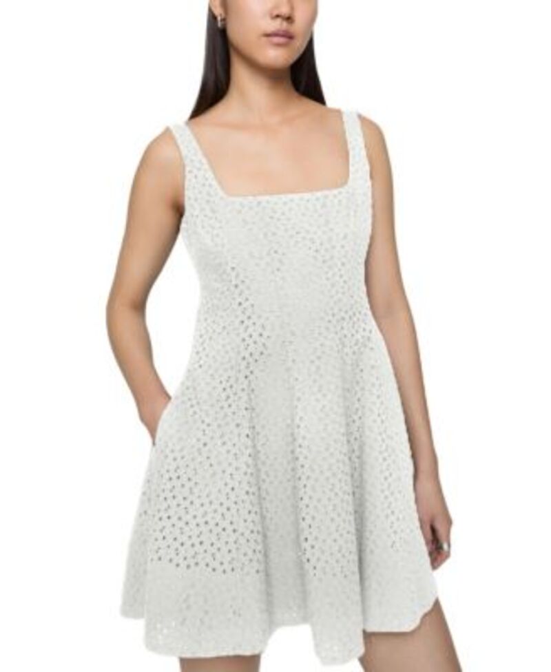 レベッカミンコフ レディース トップス ワンピース Rebecca Minkoff Carrieyelet Dress Black ブラック