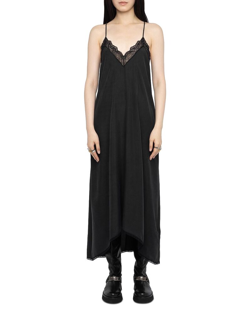 ザディグ エ ヴォルテール レディース トップス ワンピース シルク Zadig & Voltaire Risty Silk Dress Black ブラック