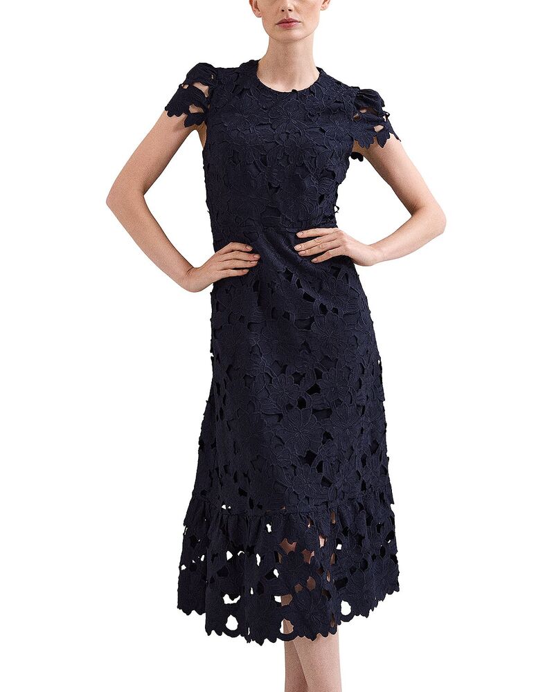 フェイズ・エイト レディース トップス ワンピース ミディ レース Phaseight Leilani Lace Midi Dress Navy ネイビー