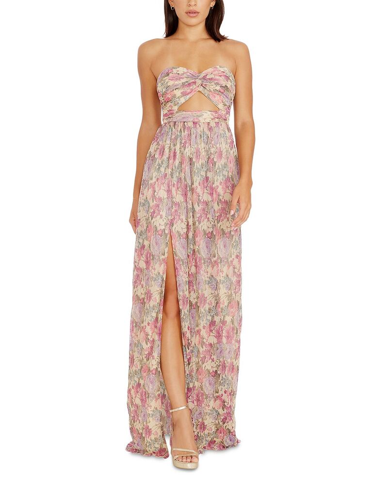 ドレスザポプレーション レディース トップス ワンピーストラップレス Dress the Population Angelique Strapless Dress Bright Fuchsia Multi フューシャ