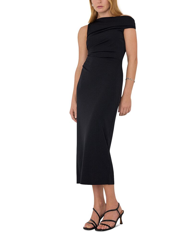 ホイッスルズ レディース トップス ワンピース クレープ アシンメトリー ジャージー Whistles Jersey Crepe Asymmetric Dress Black ブラック