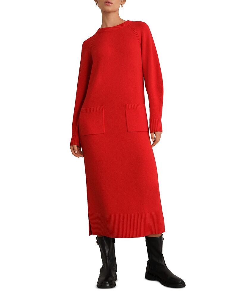 ホッブスロンドン レディース トップス ワンピース ニット HOBBS LONDON Claudia Knittedress Peppered レッド