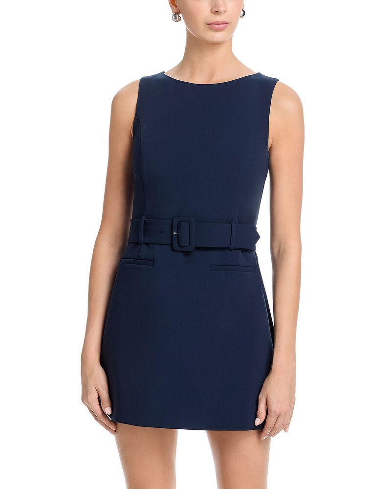 フレンチコネクション レディース トップス ワンピース ミニ FRENCH CONNECTION Azra Twill Belted Mini Dress Marine｜ReVida 店