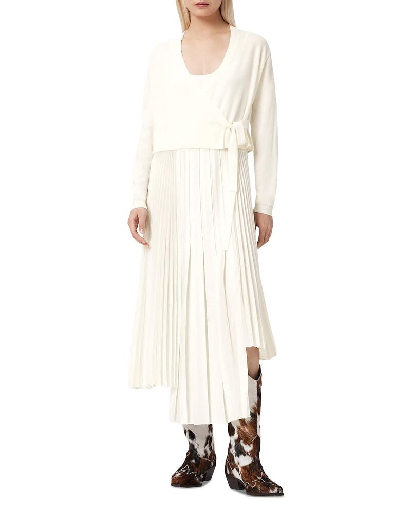 オールセインツ レディース トップス ワンピース ALLSAINTS Lucille 2-in-1 Dress Chalk White ホワイト