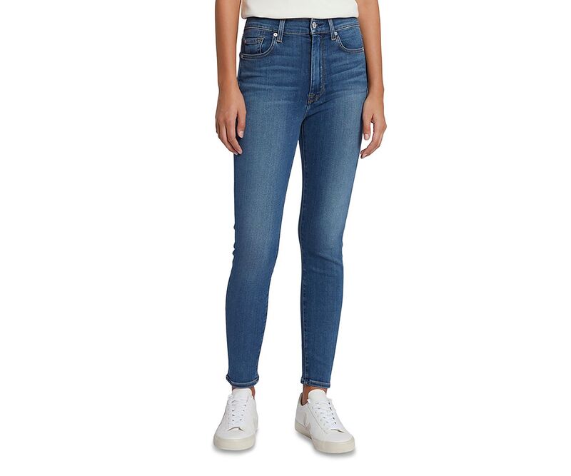 セブンフォーオールマンカインド レディース ボトムス デニムパンツ ベスト アンクル ジーンズ 7 For All Mankind Slim Illusion High Rise Ankle Skinny Jeans in lovestory