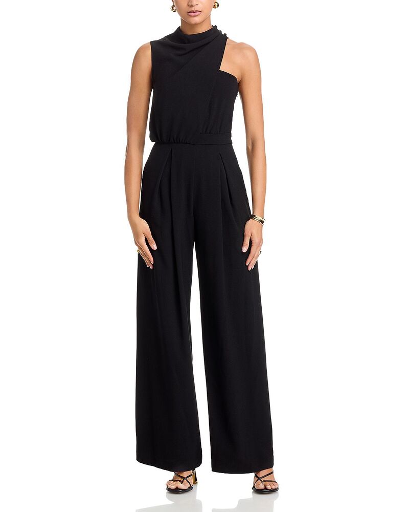 黒いこと頭光 レディース トップス 飛び降りる背広 ワイドレッグ Black Halo Floella Wide Leg Jumpsuit Black 黒いこと