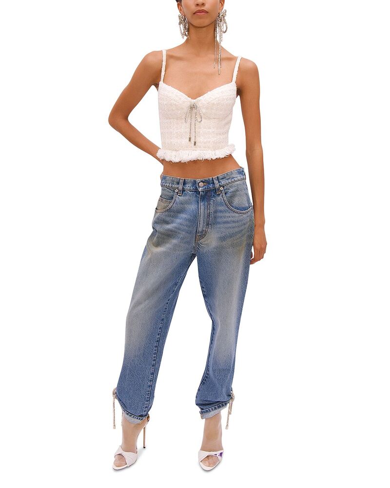 エリア レディース ボトムス デニムパンツ ジーンズ AREA Crystal Knotie Hem Jeans in Medium Blue ブルー｜ReVida 店 97,240円