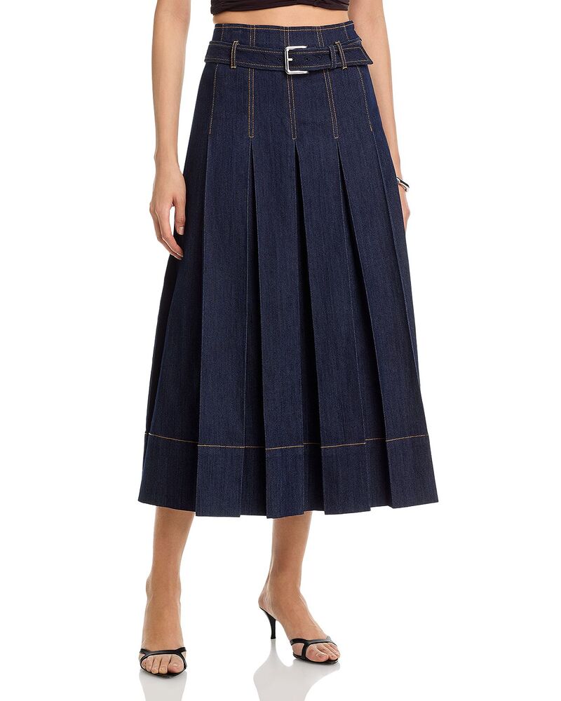 サンク ア セプト レディース ボトムスカート Cinq ? Sept Rylee Skirt Indigo インディゴ｜ReVida 店