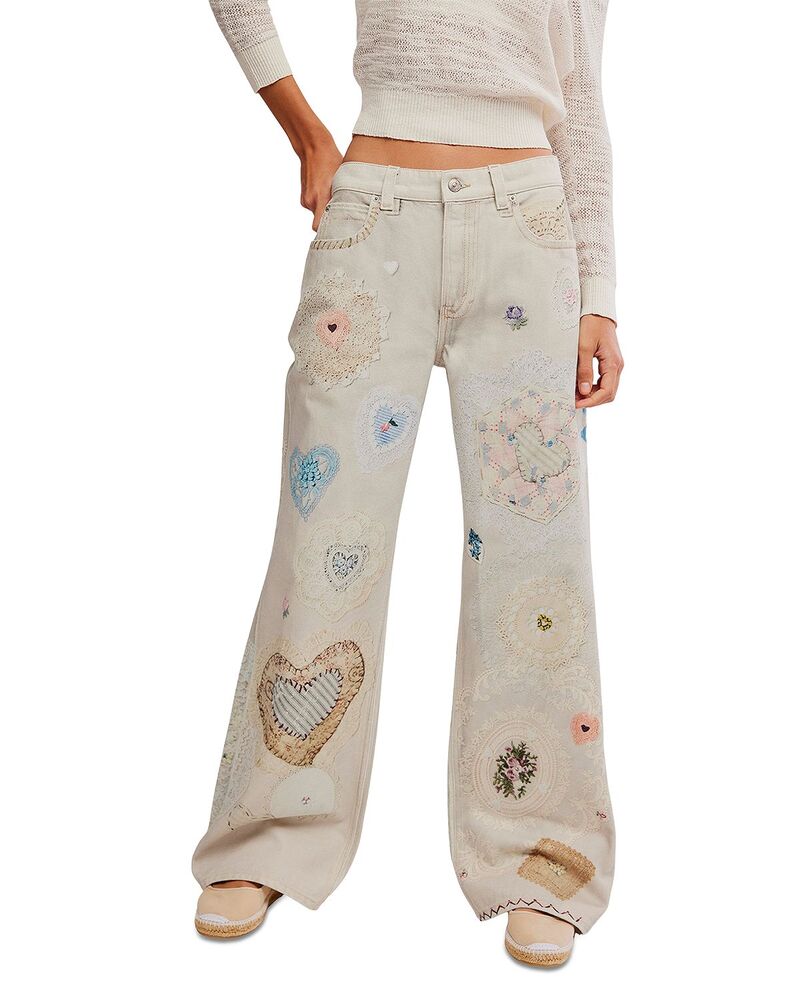 フリーピープル レディース ボトムス デニムパンツ ストレート ジーンズ Free People Illusionstraight Leg Jeans in Heirloom|ReVida 店