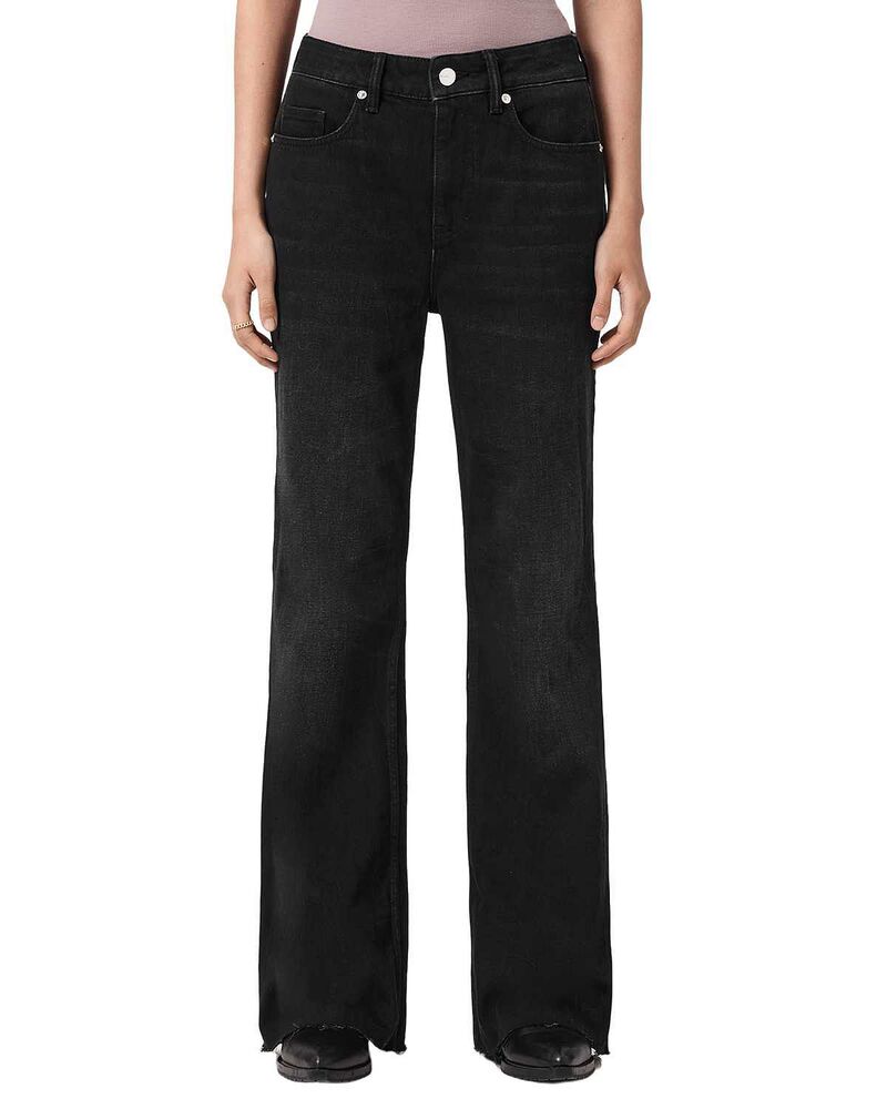 オールセインツ レディース ボトムス デニムパンツ ジーンズ ALLSAINTS Ember High Rise Flare Jeans in Washed Black ブラック|ReVida 店