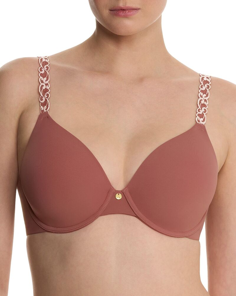 ナトリ レディース アンダーウェア ブラジャー Natori Pure Luxe Full Fit Contour Bra Nostalgia Rose/Peach Whip ピーチ