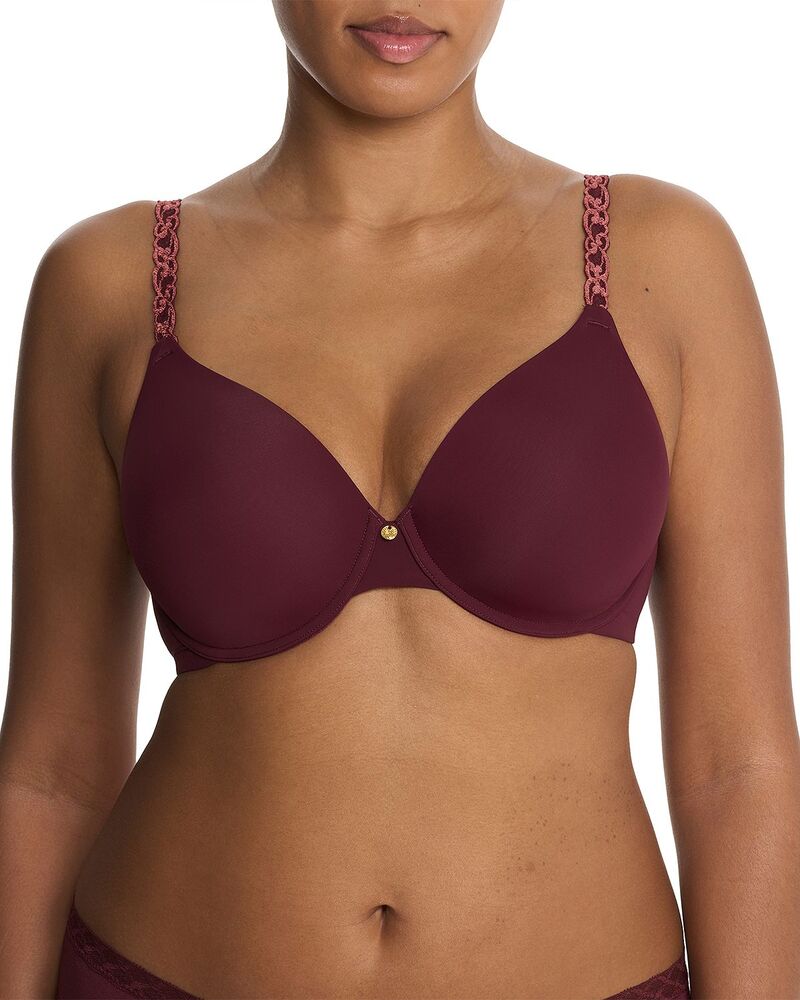 ナトリ レディース アンダーウェア ブラジャー Natori Pure Luxe Full Fit Contour Bra Royal Fig/Red Stone レッド