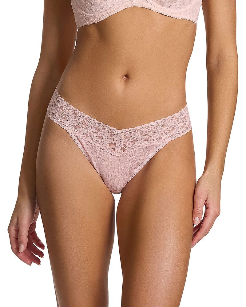 ハンキーパンキー レディース アンダーウェア パンツ レース Hanky Panky Signature Lace Original Rise Thong Blushing Rose