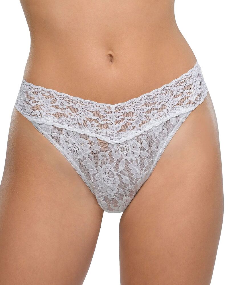 ハンキーパンキー レディース アンダーウェア パンツ レース Hanky Panky Signature Lace Original Rise Thong White ホワイト