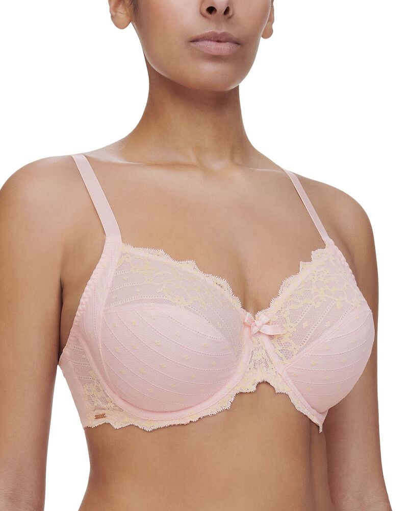 シャントル レディース アンダーウェア ブラジャー Chantelle Rive Gauche Full Coverage Unlined Bra Waterlily Pink/Sunflower Bico ピンク