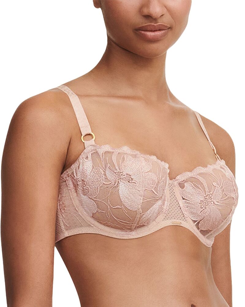 シャントル レディース アンダーウェア ブラジャー Chantelle Fleur Demi Bra Sugar