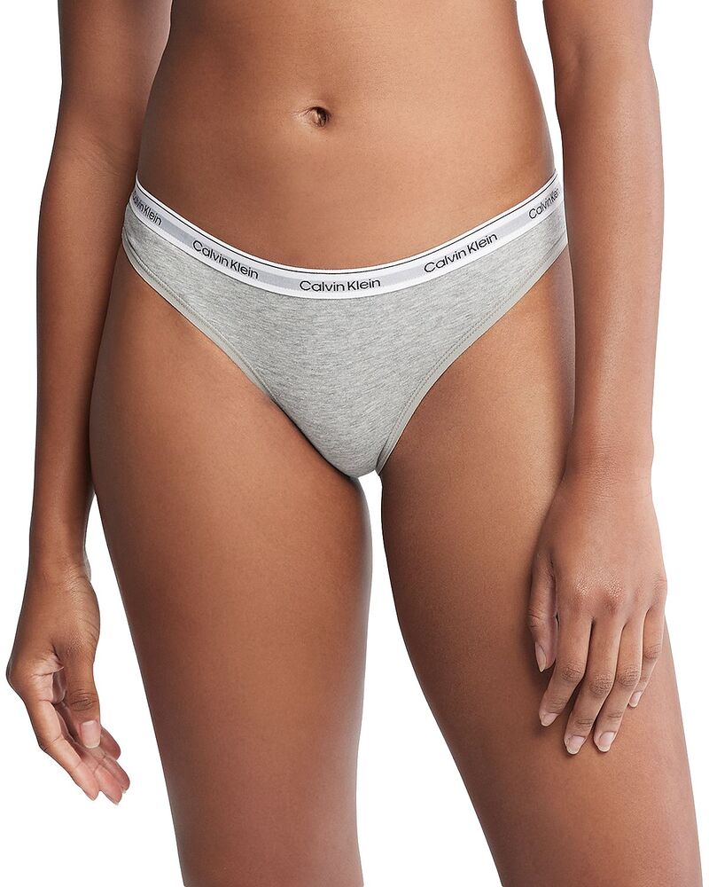 カルバンクライン レディース アンダー御召しもの ズボン下 ロゴタイプ Calvin Klein Modern Logo Bikini Gray Heather 薄墨色