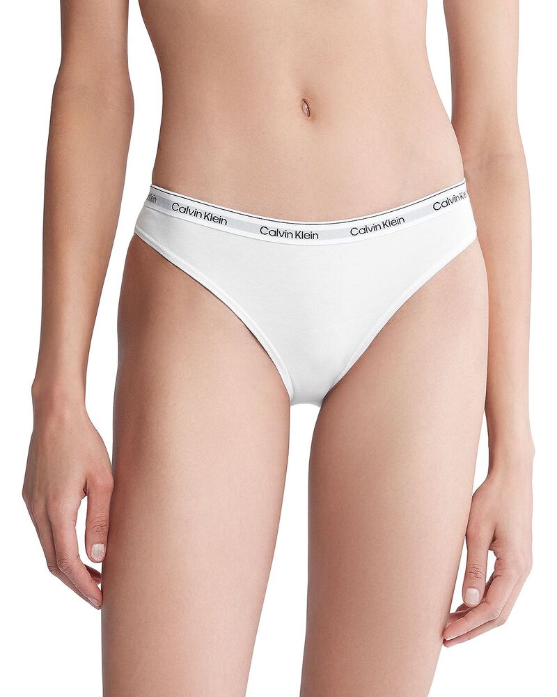 カルバンクライン レディース アンダー御召しもの ズボン下 ロゴタイプ Calvin Klein Modern Logo Bikini White 白いこと