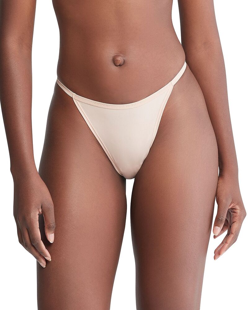 カルバンクライン レディース アンダー御召しもの ズボン下 ローライズ Calvin Klein Ideal Micro Low Rise String Thong Cedar