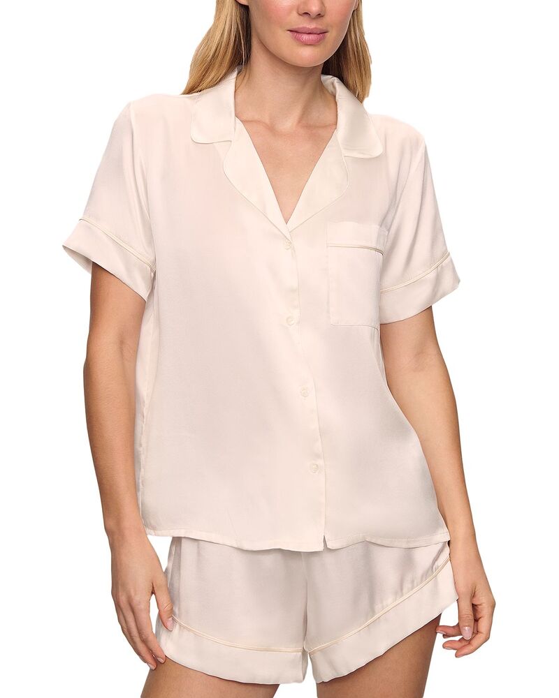 エバージェイ レディース アウター パーカー・スウェット 地絹 Eberjey Inez Washable Silk Short Pajama Set Ivory/Champagne 象牙色